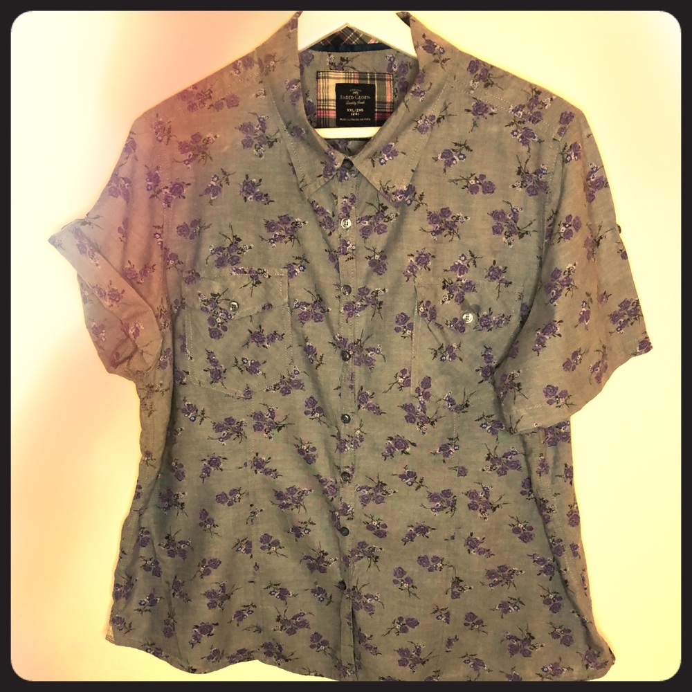 Boho Prairie Short Sleeve Button-down
